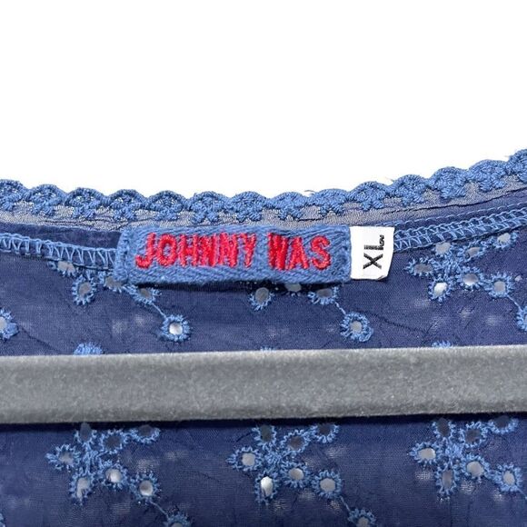 JOHNNY WAS Cattleya Floral Embroidered Long Sleeveless Tunic XL - Picture 5 of 10